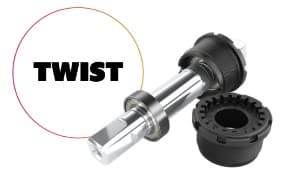 Osa středová monoblok 4-hran 113 mm BSA THUN 118K TWIST