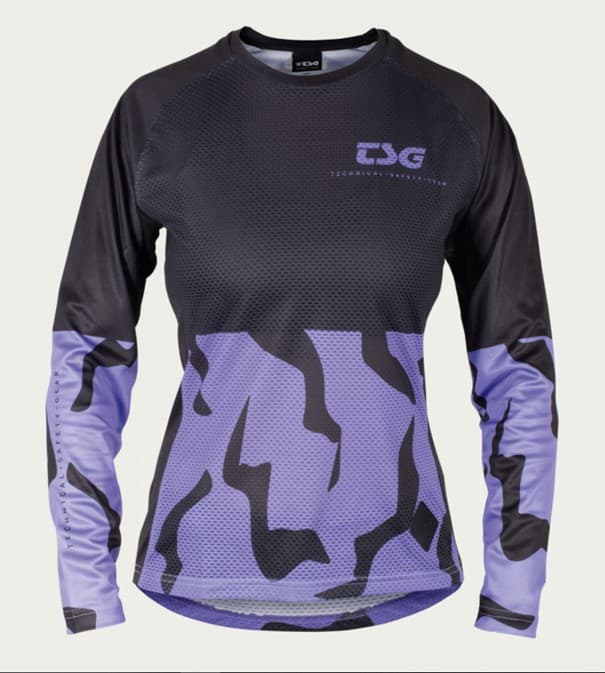 Dres dámský TSG Seen jersey dlouhý rukáv Black-violet flakes, S
