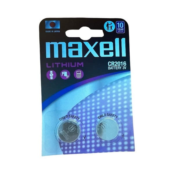 Baterie knoflíková CR 2016 Lithium Maxell blistr 2 ks