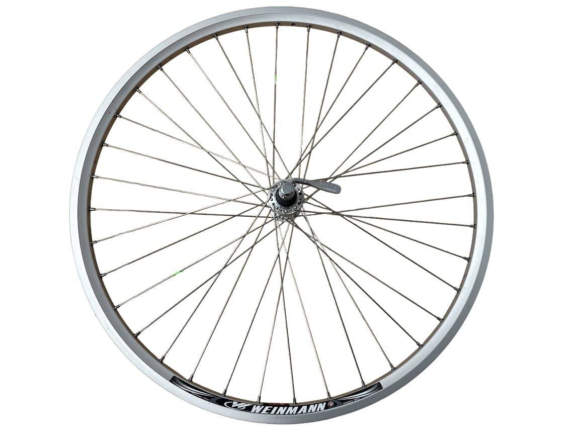 Výplet 559/26" přední, ráfek dvoustěnný stříbrný,  Al náboj Shimano RM70-sleva